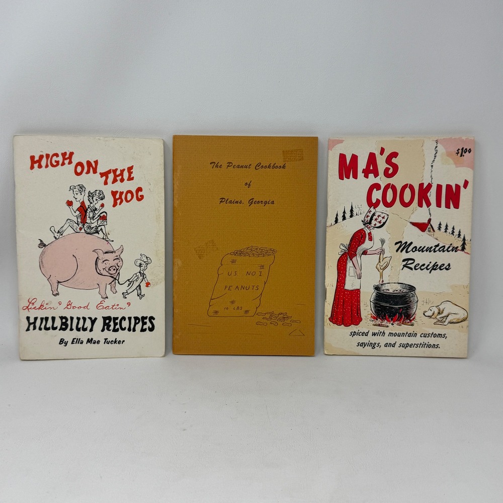 Cookbooks High On The Hog Ma's Cookin Mountain Recipes Peanut Cookbook Plains GA